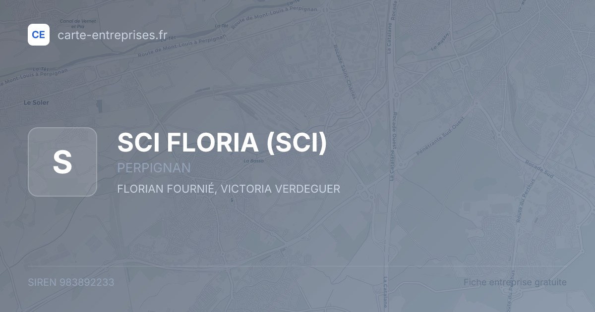 SCI FLORIA (SCI) — 983892233 — fiche entreprise