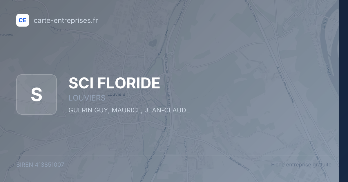 SCI FLORIDE — 413851007 — fiche entreprise