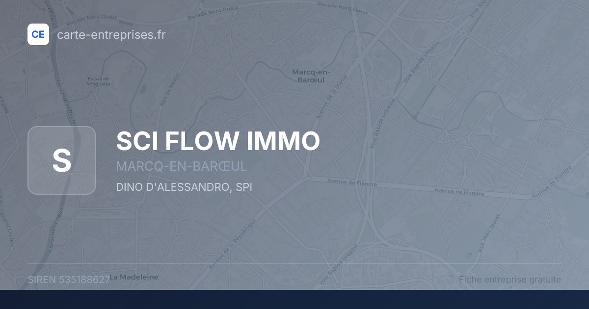 SCI FLOW IMMO — 535188627 — fiche entreprise