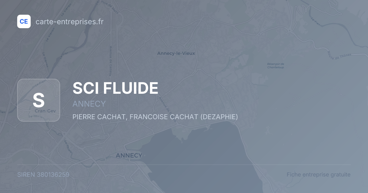 SCI FLUIDE — 380136259 — fiche entreprise