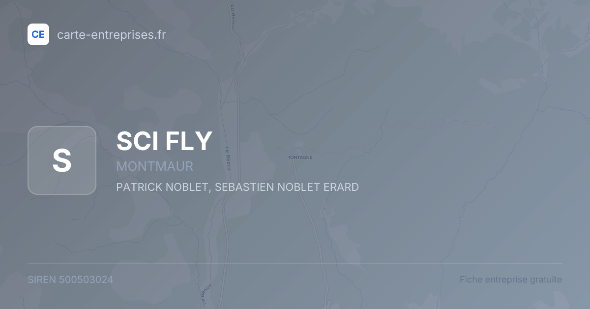 SCI FLY — 500503024 — fiche entreprise