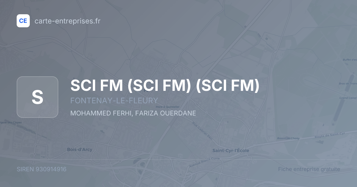 SCI FM (SCI FM) (SCI FM) — 930914916 — fiche entreprise