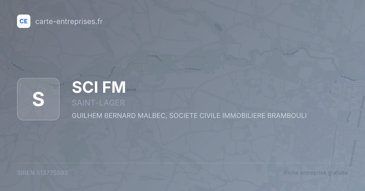 SCI FM — 513775593 — fiche entreprise
