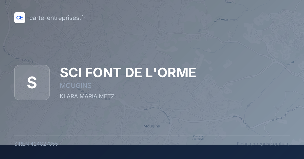 SCI FONT DE L'ORME — 424827855 — fiche entreprise