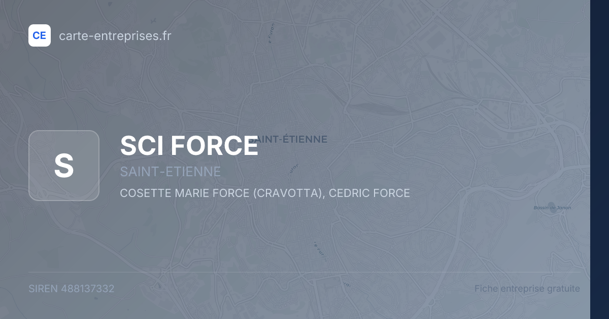 SCI FORCE — 488137332 — fiche entreprise