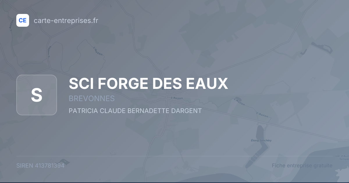 SCI FORGE DES EAUX — 413781394 — fiche entreprise