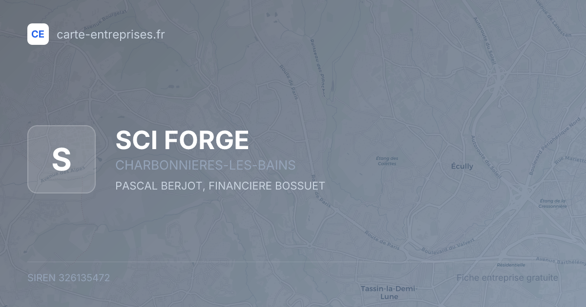SCI FORGE — 326135472 — fiche entreprise