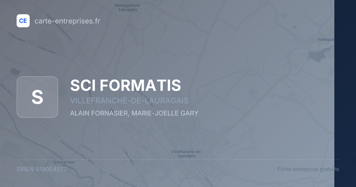SCI FORMATIS — 419004577 — fiche entreprise