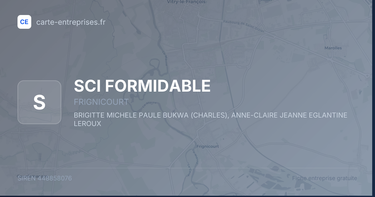 SCI FORMIDABLE — 448858076 — fiche entreprise