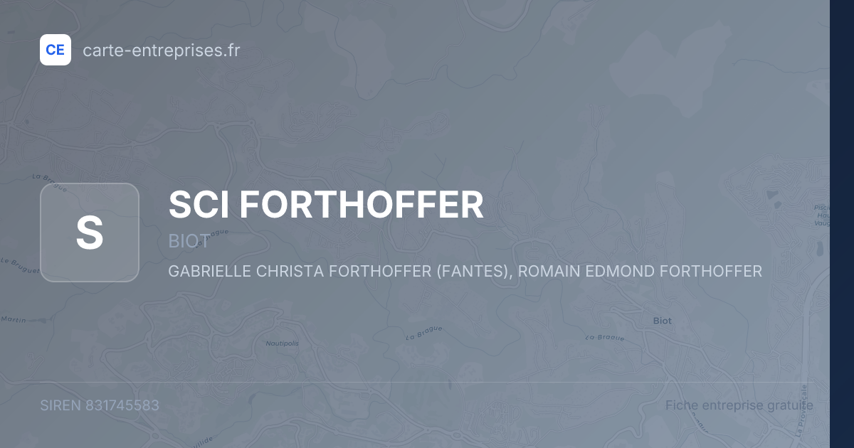 SCI FORTHOFFER — 831745583 — fiche entreprise