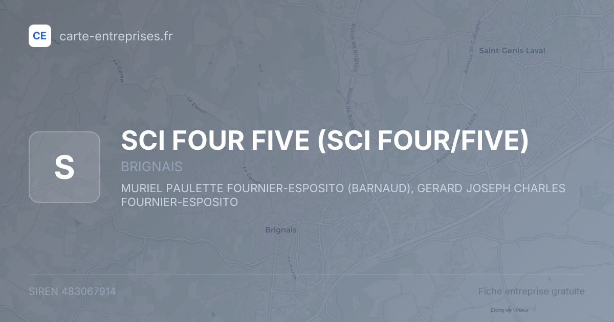 SCI FOUR FIVE (SCI FOUR/FIVE) — 483067914 — fiche entreprise