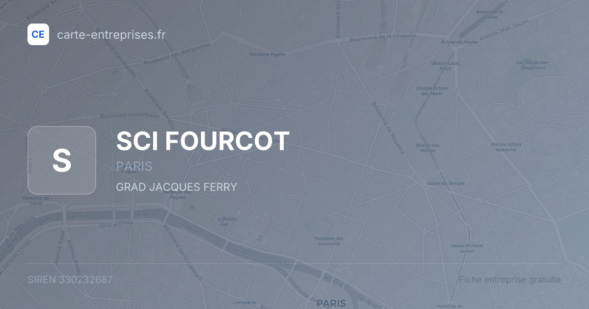 SCI FOURCOT — 330232687 — fiche entreprise