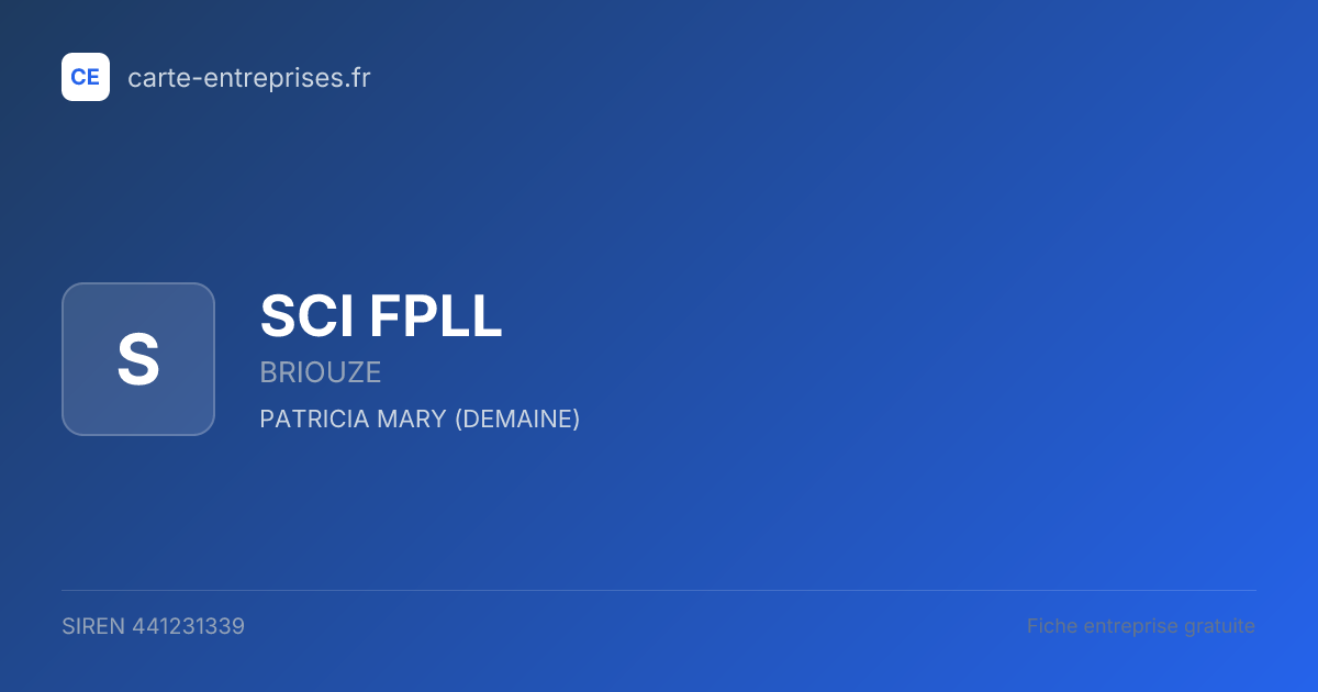 SCI FPLL — 441231339 — fiche entreprise