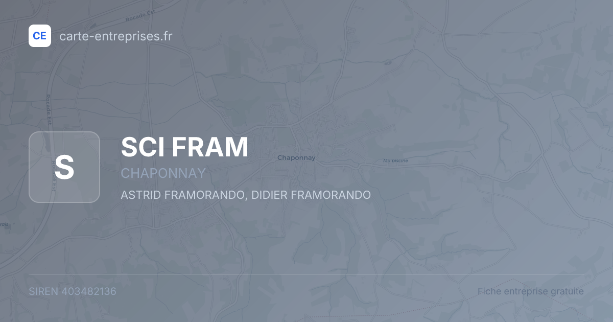 SCI FRAM — 403482136 — fiche entreprise
