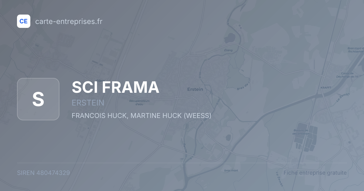 SCI FRAMA — 480474329 — fiche entreprise