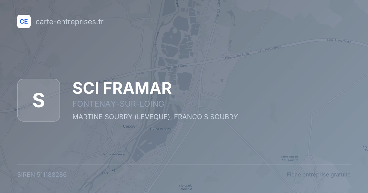 SCI FRAMAR — 511188286 — fiche entreprise