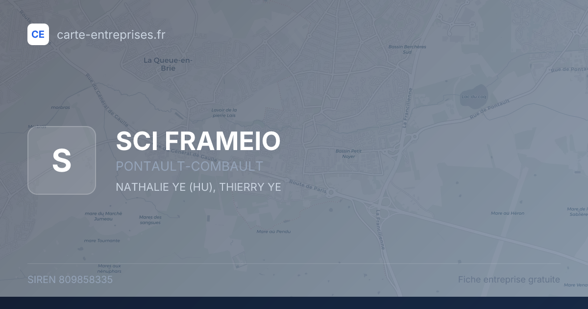 SCI FRAMEIO — 809858335 — fiche entreprise
