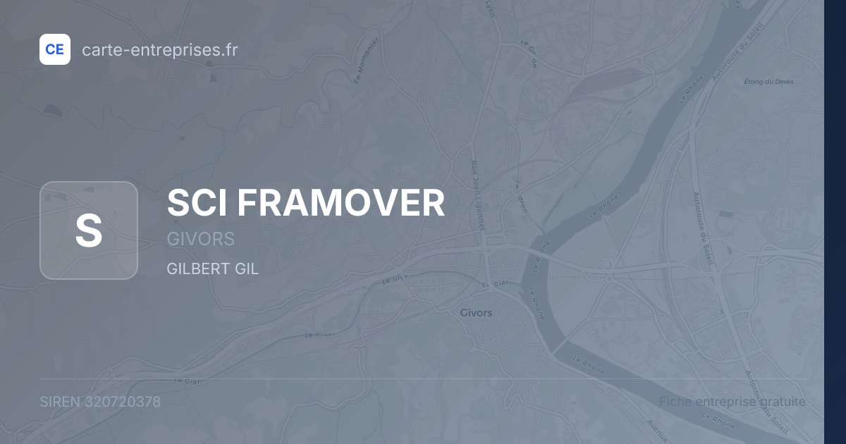 SCI FRAMOVER — 320720378 — fiche entreprise