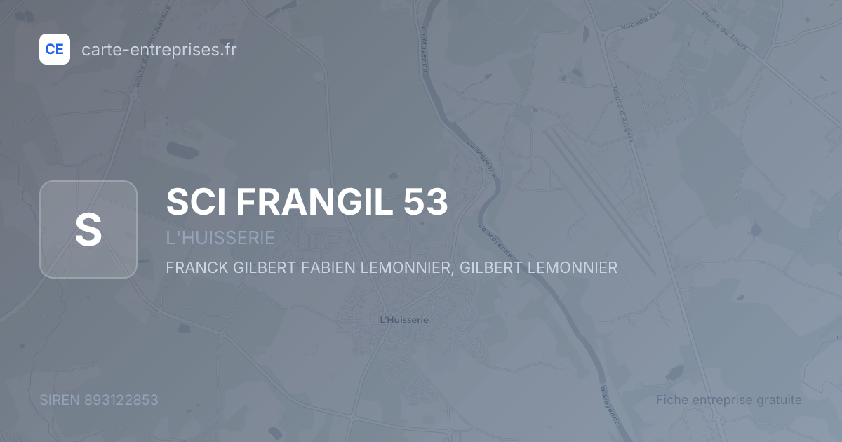 SCI FRANGIL 53 — 893122853 — fiche entreprise