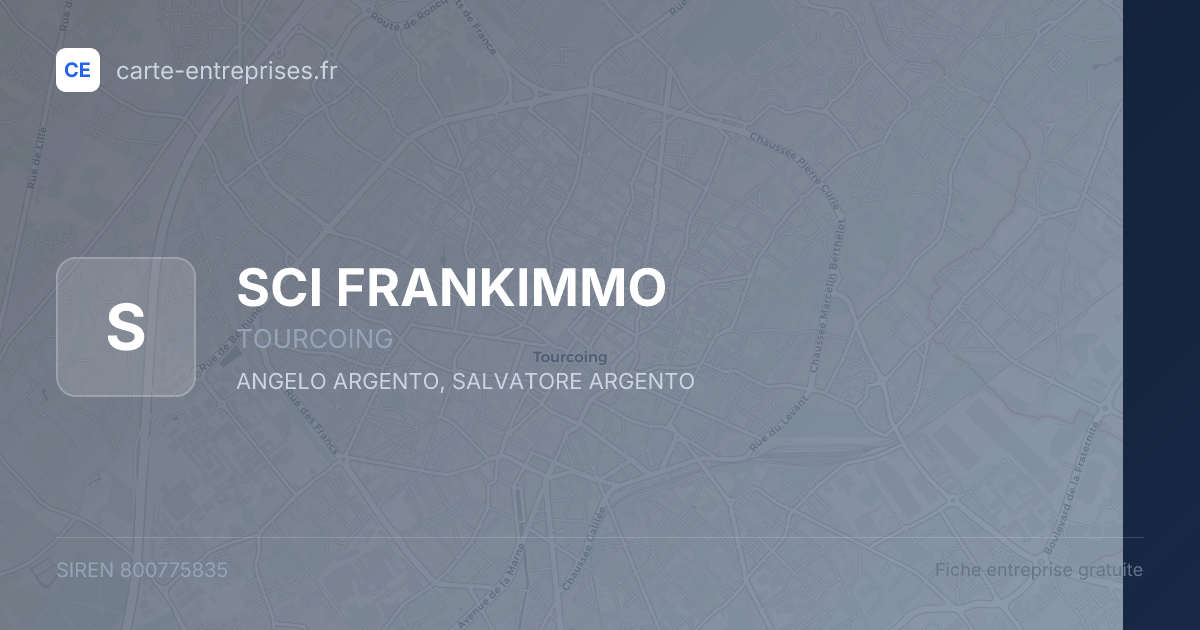 SCI FRANKIMMO — 800775835 — fiche entreprise