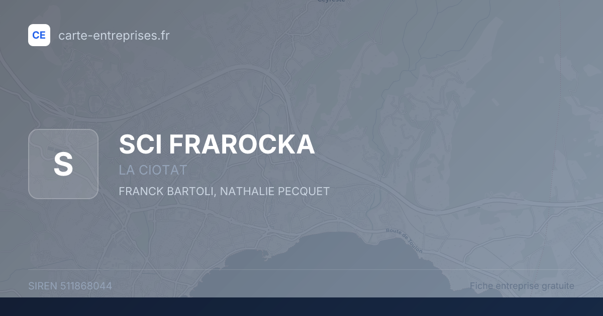 SCI FRAROCKA — 511868044 — fiche entreprise