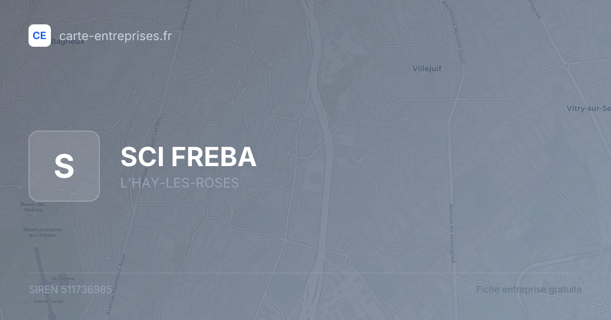 SCI FREBA — 511736985 — fiche entreprise