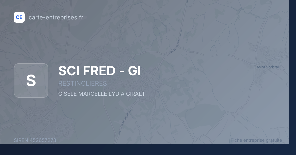 SCI FRED - GI — 452657273 — fiche entreprise