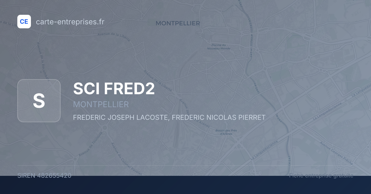 SCI FRED2 — 482655420 — fiche entreprise