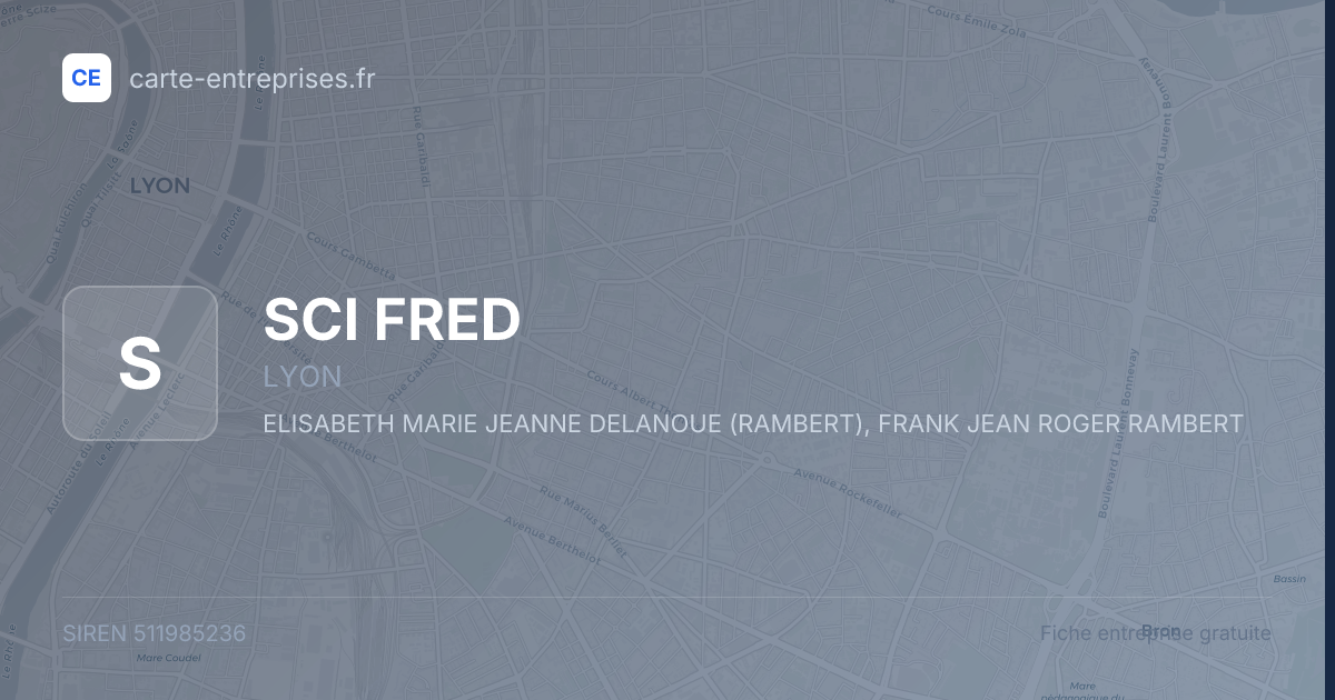 SCI FRED — 511985236 — fiche entreprise