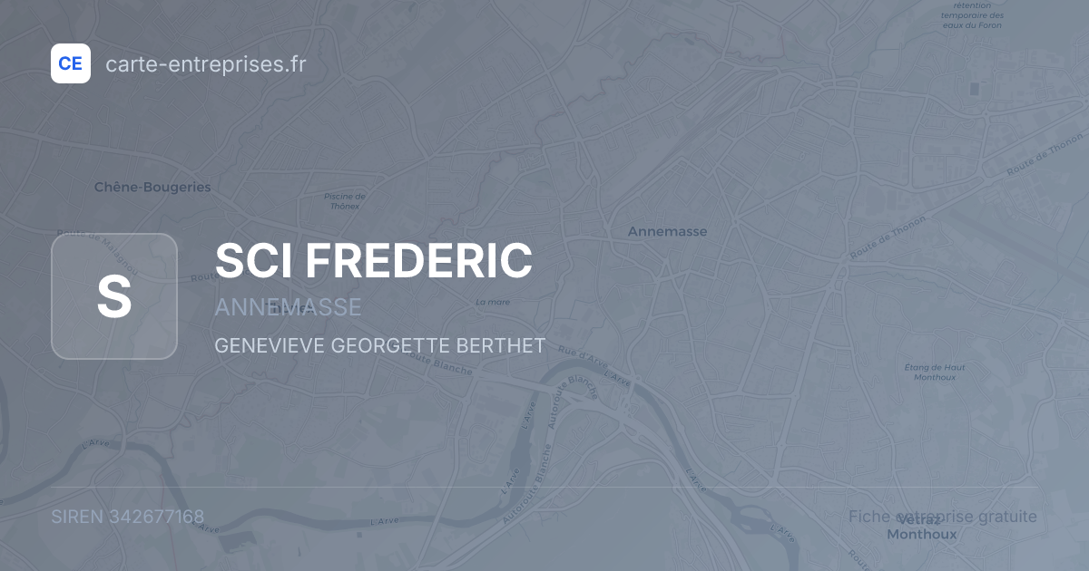 SCI FREDERIC — 342677168 — fiche entreprise