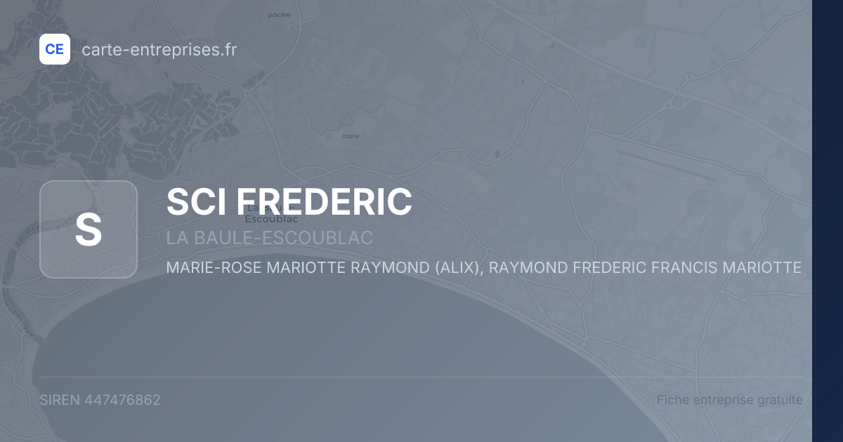 SCI FREDERIC — 447476862 — fiche entreprise