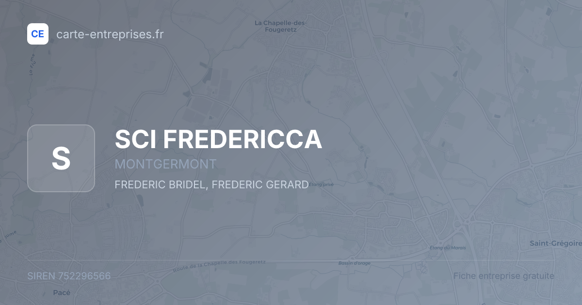SCI FREDERICCA — 752296566 — fiche entreprise