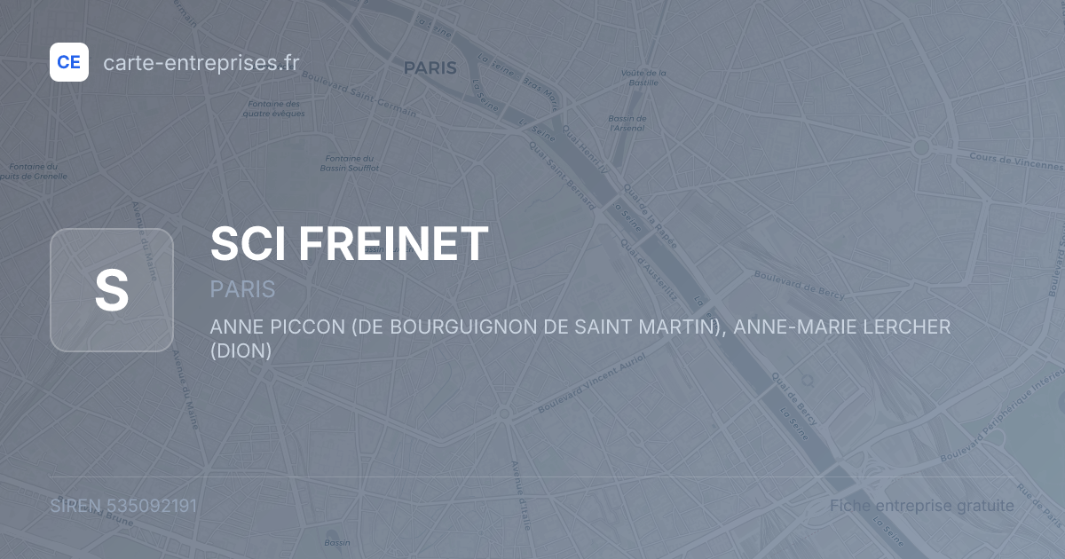 SCI FREINET — 535092191 — fiche entreprise