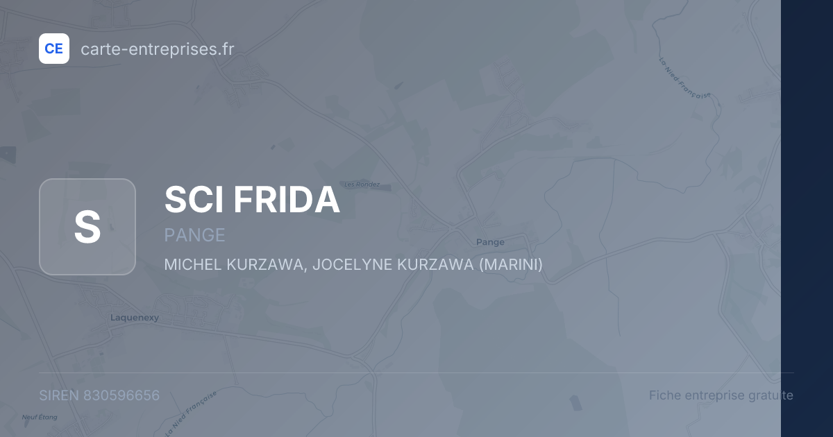 SCI FRIDA — 830596656 — fiche entreprise
