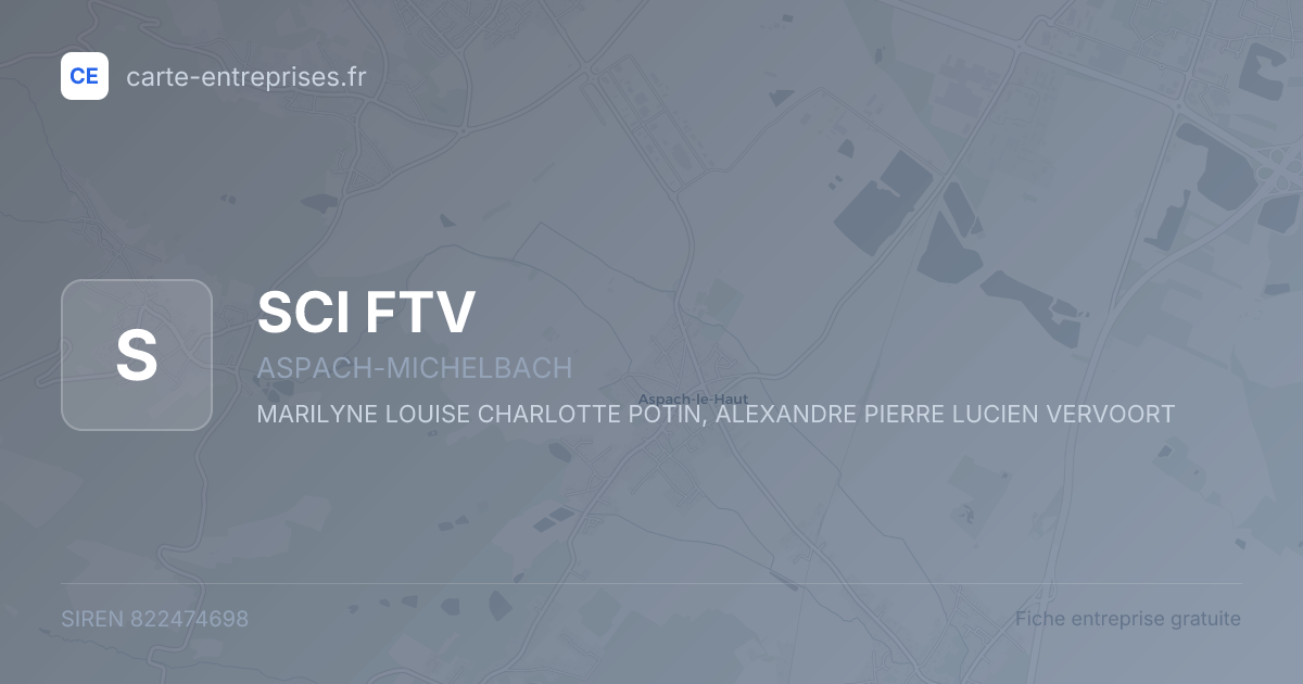 SCI FTV — 822474698 — fiche entreprise