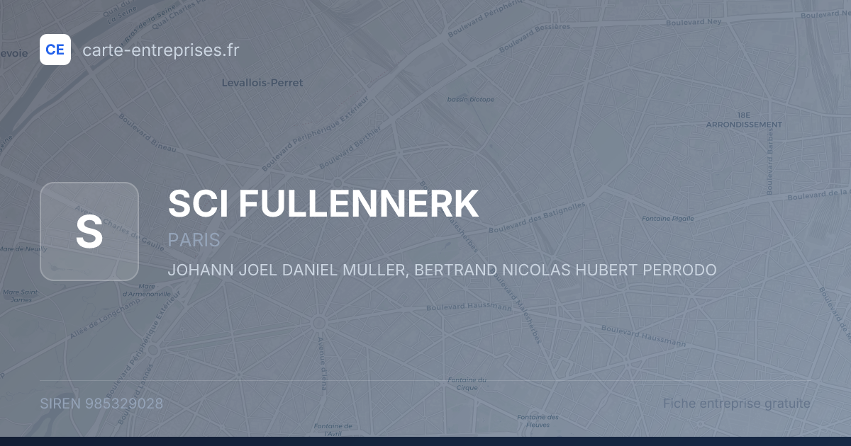 SCI FULLENNERK — 985329028 — fiche entreprise