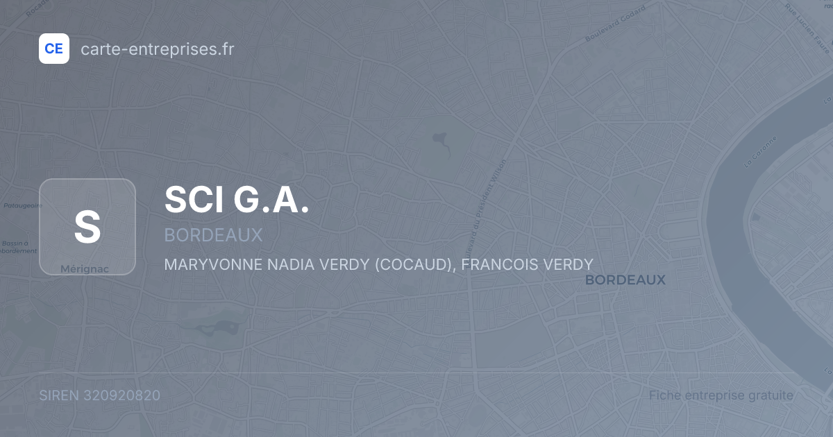 SCI G.A. — 320920820 — fiche entreprise