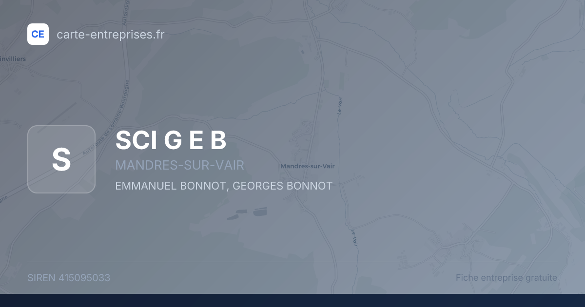 SCI G E B — 415095033 — fiche entreprise