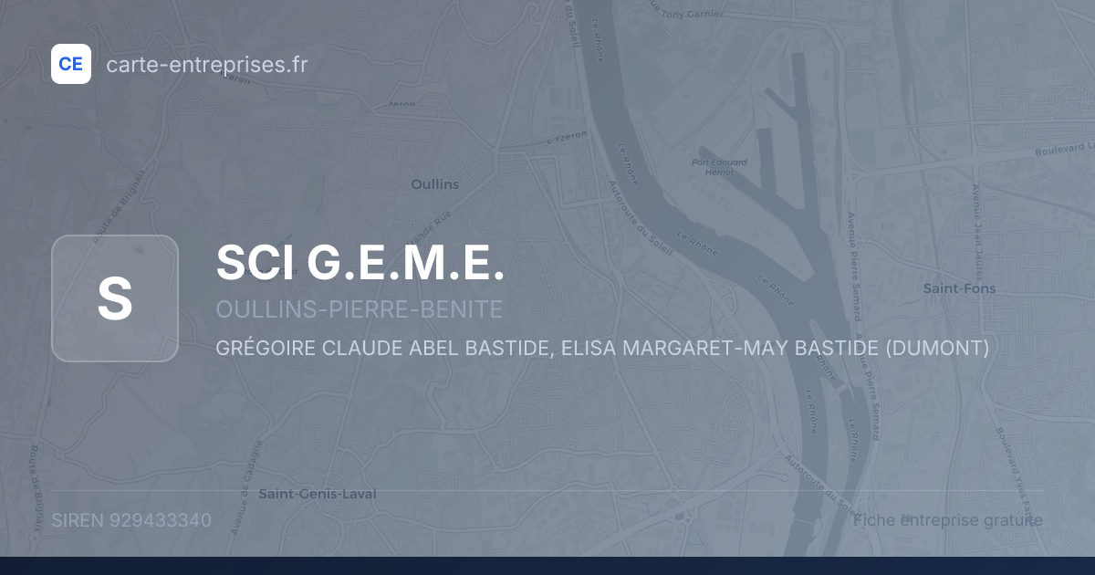 SCI G.E.M.E. — 929433340 — fiche entreprise