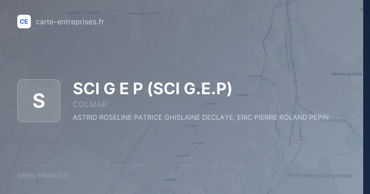 SCI G E P (SCI G.E.P) — 518800537 — fiche entreprise