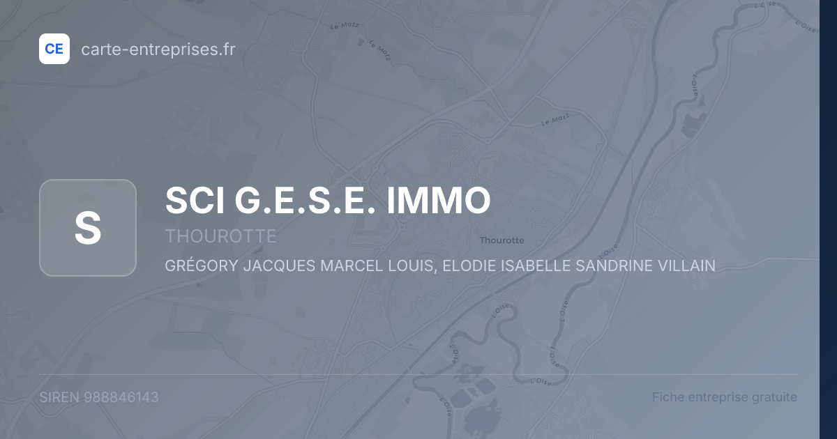 SCI G.E.S.E. IMMO — 988846143 — fiche entreprise