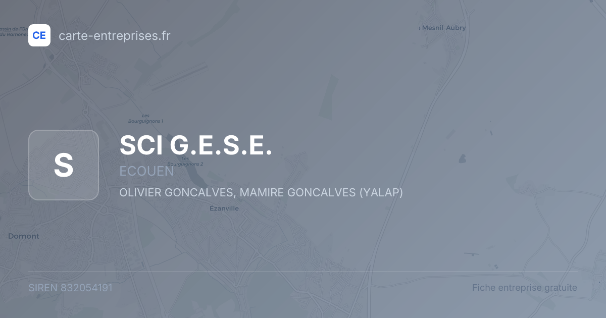 SCI G.E.S.E. — 832054191 — fiche entreprise
