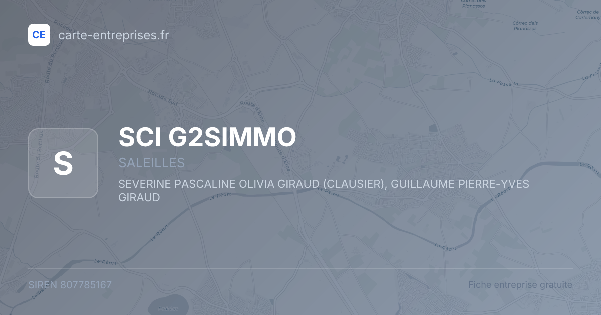 SCI G2SIMMO — 807785167 — fiche entreprise