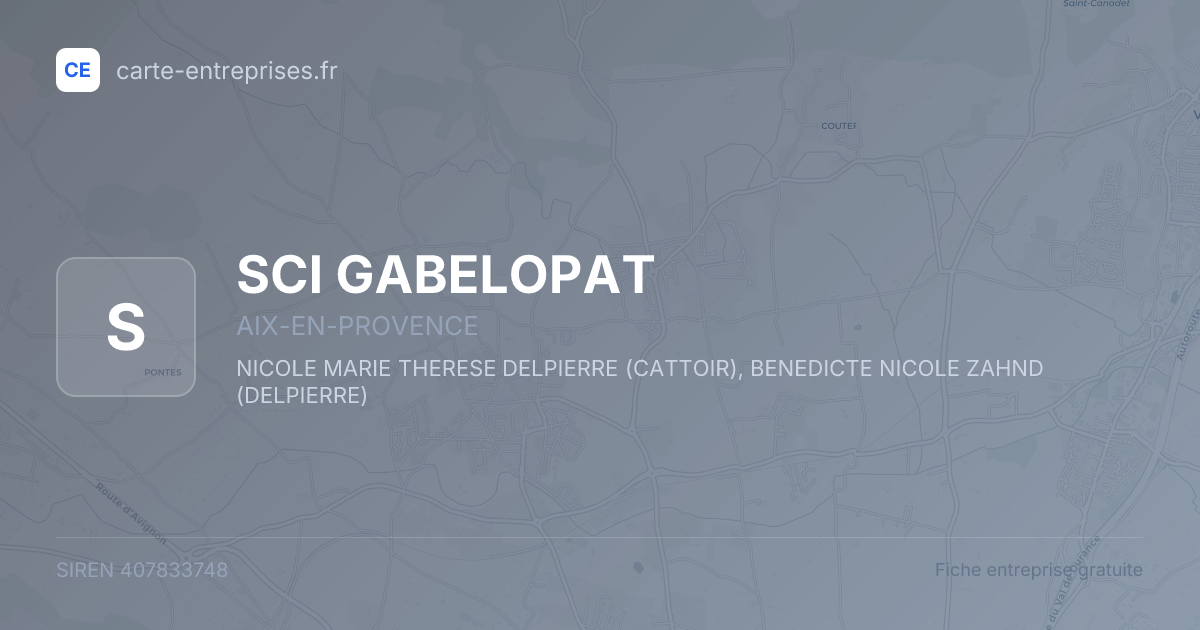 SCI GABELOPAT — 407833748 — fiche entreprise