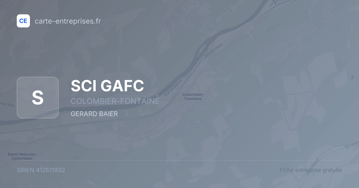SCI GAFC — 413511932 — fiche entreprise