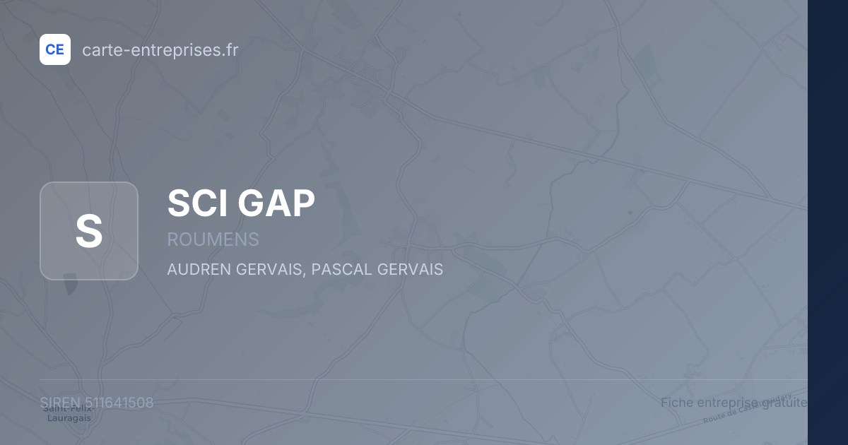 SCI GAP — 511641508 — fiche entreprise