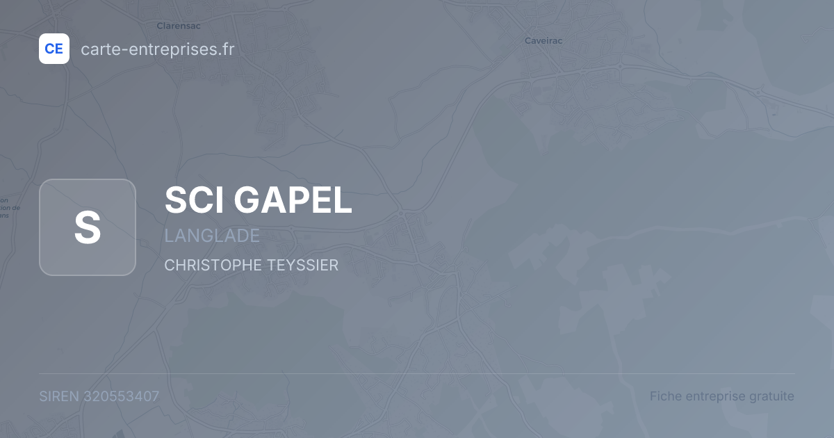 SCI GAPEL — 320553407 — fiche entreprise