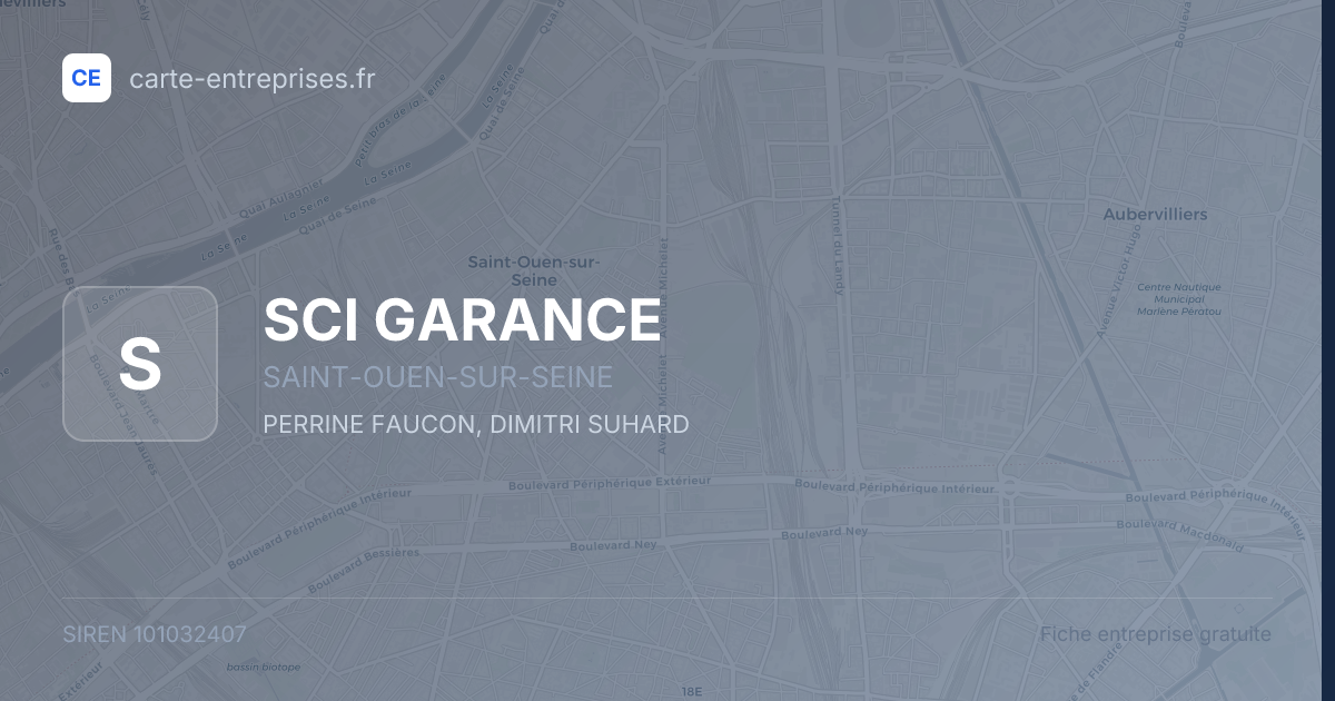 SCI GARANCE — 101032407 — fiche entreprise