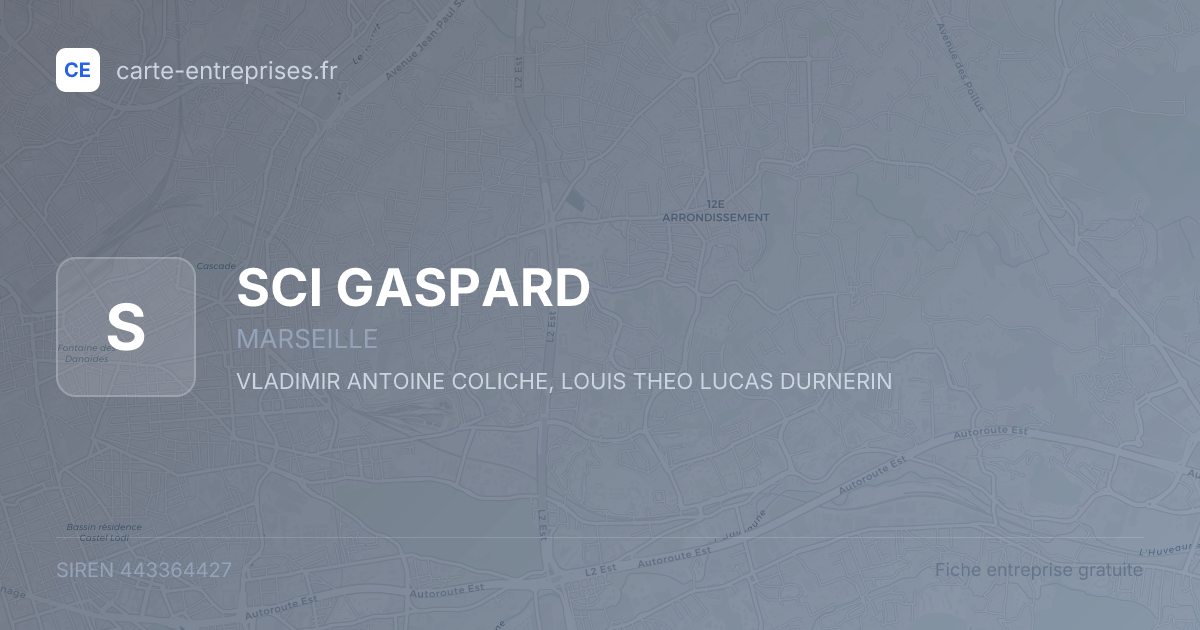 SCI GASPARD — 443364427 — fiche entreprise
