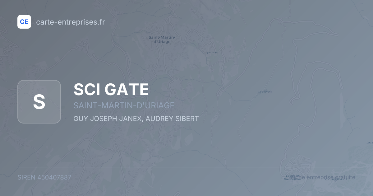 SCI GATE — 450407887 — fiche entreprise
